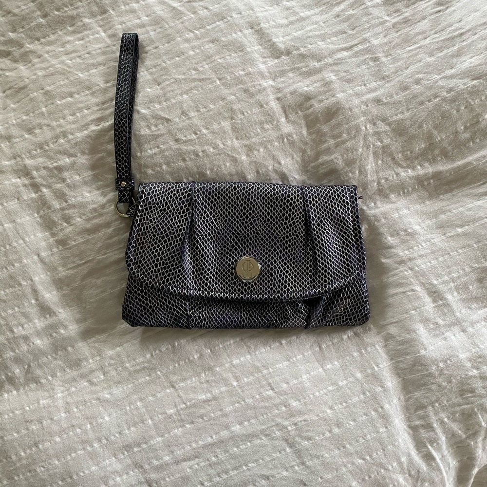 Jennifer Lopez Deep Purple Snakeskin wristlet